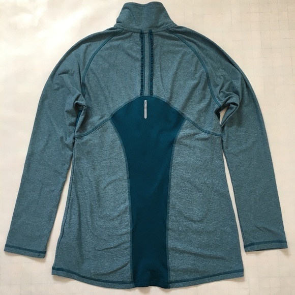 Champion Duo Dry  1/4 Zip Long Sleeve Grayish Green Blue  Activewear Top Size XS - Picture 4 of 16